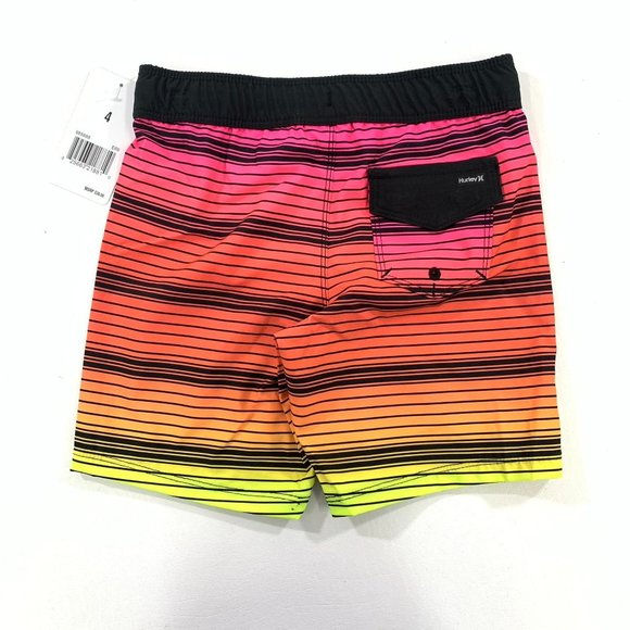 Hurley Boys' Shorts 4 Multi Color Striped Swim Board Shorts Trucks Size 4 - Picture 4 of 10